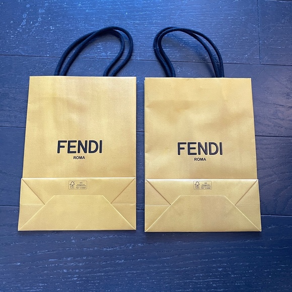 Fendi shopping bag empty yellow decoration storage - Picture 4 of 5
